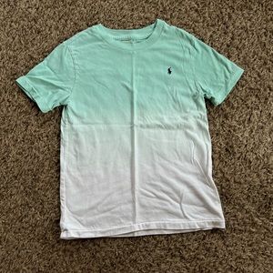 Polo by Ralph Lauren Mint Green and White Ombre Short Sleeve Tee